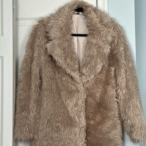 H&M Beige Furry Jacket